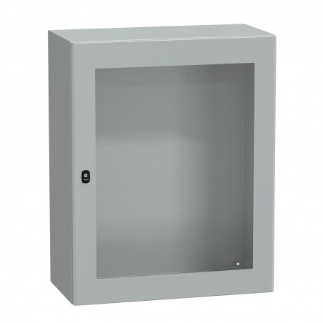NSYS3D10840T Coffret métallique étanche IP66 - 1000x800x400 - Porte vitrée - Spacial S3D - Schneider Electric