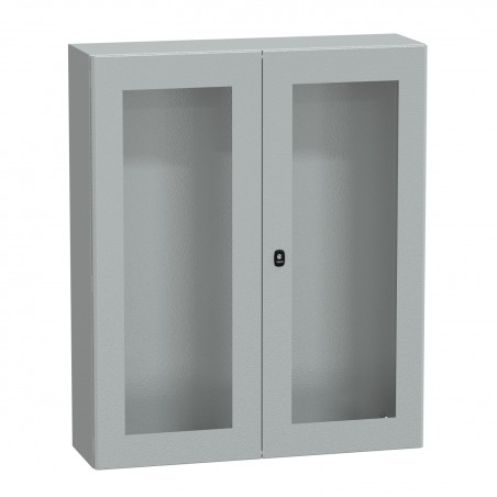 NSYS3D121030DT Coffret métallique étanche IP55 - 1000x1000x300 - Porte vitrée - 2 portes - Spacial S3D - Schneider Electric