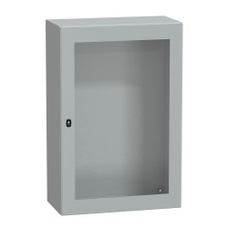 NSYS3D12840T Coffret métallique étanche IP66 - 1200x800x400 - Porte vitrée - Spacial S3D - Schneider Electric