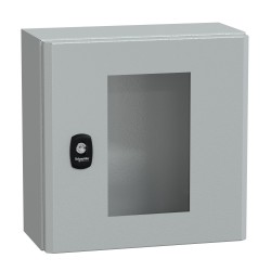 NSYS3D3315T Coffret métallique étanche IP66 - 300x300x150 - Porte vitrée - Spacial S3D - Schneider Electric