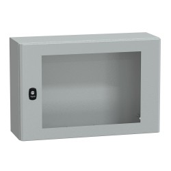 NSYS3D4620T Coffret métallique étanche IP66 - 400x600x200 - Porte vitrée - Spacial S3D - Schneider Electric