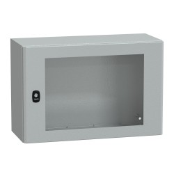 NSYS3D4625T Coffret métallique étanche IP66 - 400x600x250 - Porte vitrée - Spacial S3D - Schneider Electric