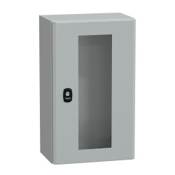 NSYS3D5320T Coffret métallique étanche IP66 - 500x300x200 - Porte vitrée - Spacial S3D - Schneider Electric