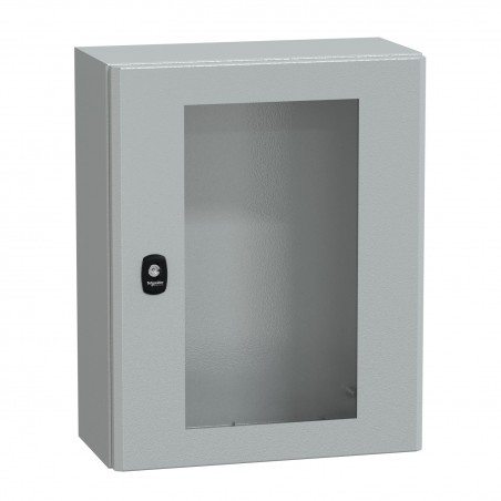 NSYS3D5420T Coffret métallique étanche IP66 - 500x400x200 - Porte vitrée - Spacial S3D - Schneider Electric
