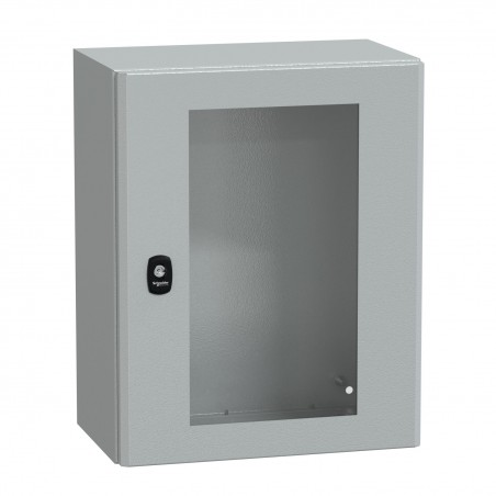 NSYS3D5425T Coffret métallique étanche IP66 - 500x400x250 - Porte vitrée - Spacial S3D - Schneider Electric
