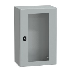 NSYS3D6425T Coffret métallique étanche IP66 - 600x400x250 - Porte vitrée - Spacial S3D - Schneider Electric
