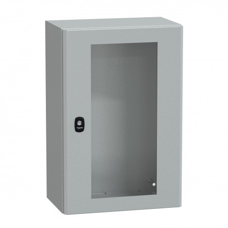NSYS3D6425T Coffret métallique étanche IP66 - 600x400x250 - Porte vitrée - Spacial S3D - Schneider Electric