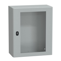 NSYS3D6525T Coffret métallique étanche IP66 - 600x500x250 - Porte vitrée - Spacial S3D - Schneider Electric