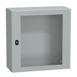 NSYS3D6625T Coffret métallique étanche IP66 - 600x600x250 - Porte vitrée - Spacial S3D - Schneider Electric
