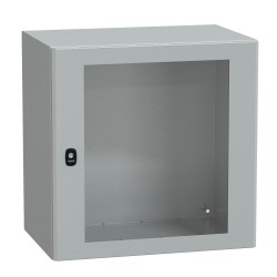 NSYS3D6640T Coffret métallique étanche IP66 - 600x600x400 - Porte vitrée - Spacial S3D - Schneider Electric
