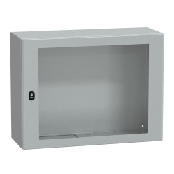 NSYS3D6830T Coffret métallique étanche IP66 - 600x800x300 - Porte vitrée - Spacial S3D - Schneider Electric