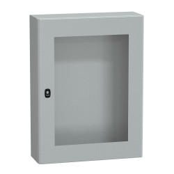 NSYS3D8620T Coffret métallique étanche IP66 - 800x600x200 - Porte vitrée - Spacial S3D - Schneider Electric