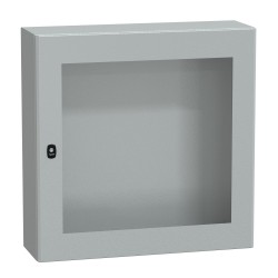 NSYS3D8825T Coffret métallique étanche IP66 - 800x800x250 - Porte vitrée - Spacial S3D - Schneider Electric