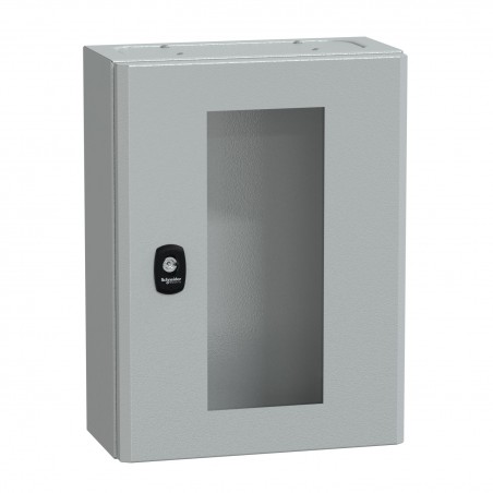 NSYS3DM4315T Coffret métallique étanche IP66 - 400x300x150 - Porte vitrée - Spacial S3D - Schneider Electric