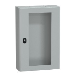 NSYS3DM6415T Coffret métallique étanche IP66 - 600x400x150 - Porte vitrée - Spacial S3D - Schneider Electric