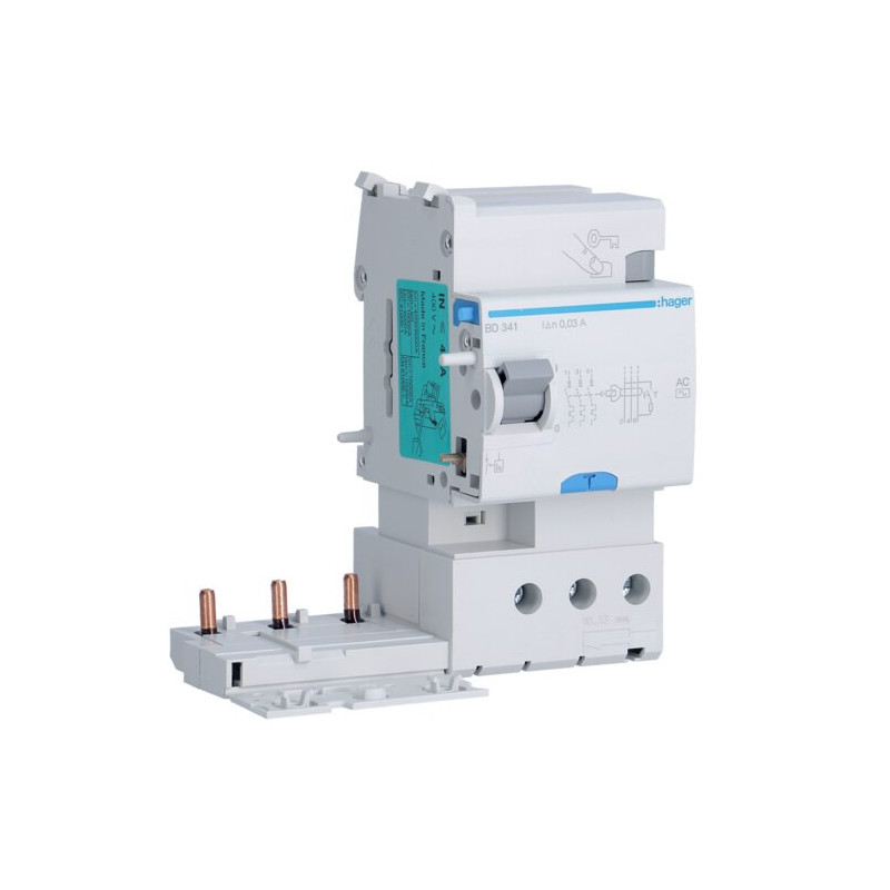 BD341 Hager Bloc différentiel 3P 40A 30mA type AC