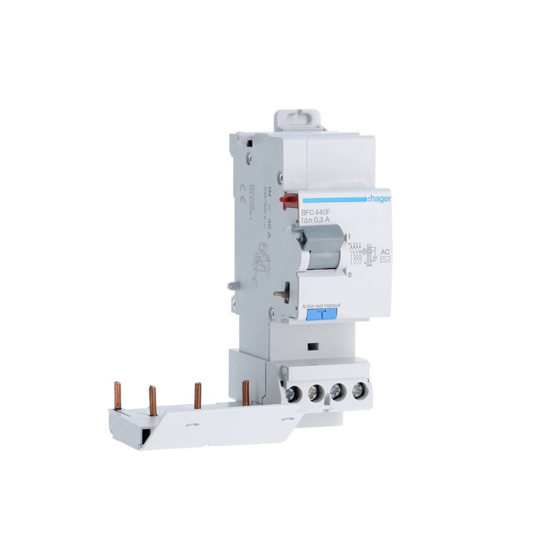 BFC440F Hager Bloc différentiel 3P+N 40A 300mA type AC