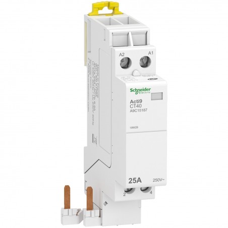 A9C15187 - Contacteur à raccordement rapide 2P - 2O - 25A - Bobine 230V - Schneider iDT40