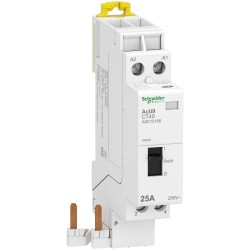 A9C15188 - Contacteur avec sélecteur raccord rapide 2P - 2O - 25A - Bobine 230V - Schneider