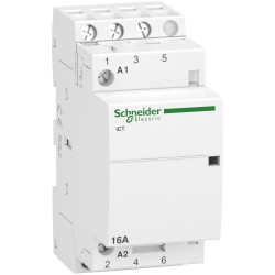 A9C22813 - Contacteur tripolaire - 3NO - 16A - Bobine 230Vca - Schneider Acti 9 iCT