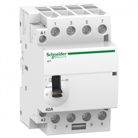 A9C21144 Schneider - Contacteur à commande manuelle  40A 4NO - bobine 24Vca - Acti9 iCT