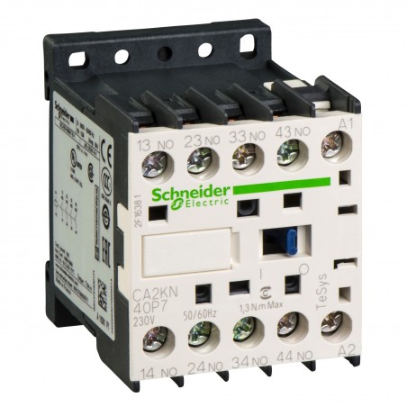 CA2KN40P7 Schneider - Contacteur tétrapolaire - 4NO - 10A - Bobine 230Vca - Vis - CA2KN
