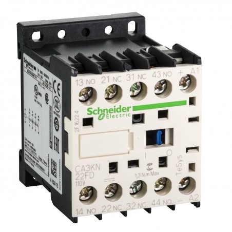 CA3KN22FD Schneider - Contacteur tétrapolaire - 2NO+2NF - 10A - Bobine 110Vcc - Vis - CA3KN