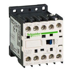 CA3KN31BD3 Schneider - Contacteur tétrapolaire - 3NO+1NF - 10A - Bobine 24Vcc - Vis - CA3KN