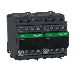 LC2D12BD Schneider - Contacteur inverseur tripolaire - 3NO - 12A - Bobine 24Vcc - Vis