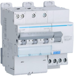 ADC410F Hager Disjoncteur Différentiel triphasé + neutre 6-10kA courbe C - 10A 30mA type AC