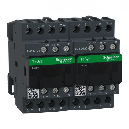 LC2DT20P7 Schneider - Contacteur inverseur tétrapolaire - 4NO - 20A - Bobine 230Vca - Vis