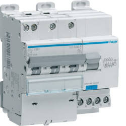 ADC420F Hager Disjoncteur Différentiel triphasé + neutre 6-10kA courbe C - 20A 30mA type AC