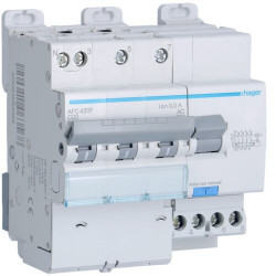 AFC420F Hager Disjoncteur Différentiel triphasé + neutre 6-10kA courbe C - 20A 300mA type AC