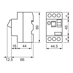 GV2ME203 - disjoncteur moteur Schneider GV2ME - 13 à 18A - 3P 3d - déclencheur magnéto-thermique avec bornes automatiques