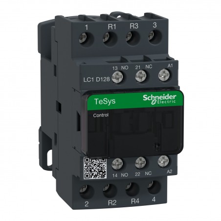 LC1D128B7 Schneider - Contacteur tétrapolaire - 2NO+2NF - 25A - Bobine 24Vca - Vis