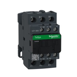 LC1D25Q7 Schneider - Contacteur tripolaire - 3NO - 25A - Bobine 380Vca - Vis