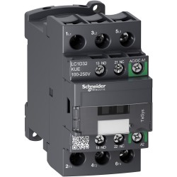 LC1D32KUE Schneider - Contacteur tripolaire - 3NO - 32A - Bobine 100 à 250Vca-cc - Vis
