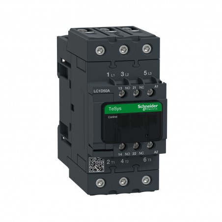LC1D50AM7 Schneider - Contacteur tripolaire - 3NO - 50A - Bobine 220Vca - Everlink