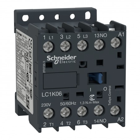 LC1K0610E7 Schneider - Mini contacteur tripolaire - 3NO - 6A - Bobine 48Vca - Vis