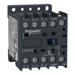 LC1K1601B7 Schneider - Mini contacteur tripolaire - 3NO - 16A - Bobine 24Vca - Vis