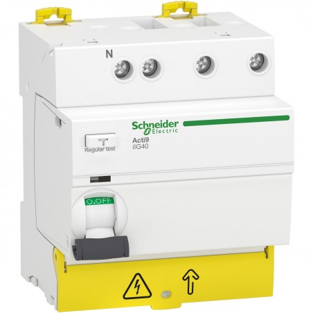 A9R67763 Schneider - interrupteur différentiel triphasé + neutre 30mA - 63A - Type AC - Acti9 iIG40