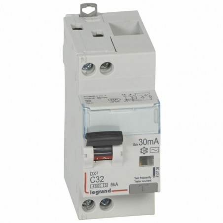 410708 Legrand  Disjoncteur différentiel 32A type AC 30mA - courbe C - DX³4500 1P+N