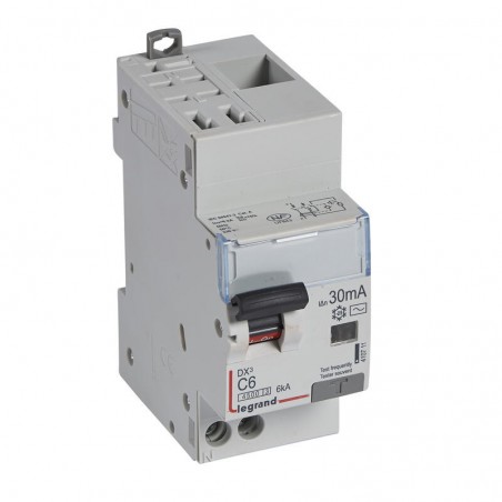 410711 Legrand  Disjoncteur différentiel 6A type AC 30mA - DX³4500 1P+N