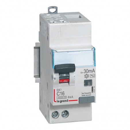 410713 Legrand  Disjoncteur différentiel 16A type AC 30mA - DX³4500 1P+N