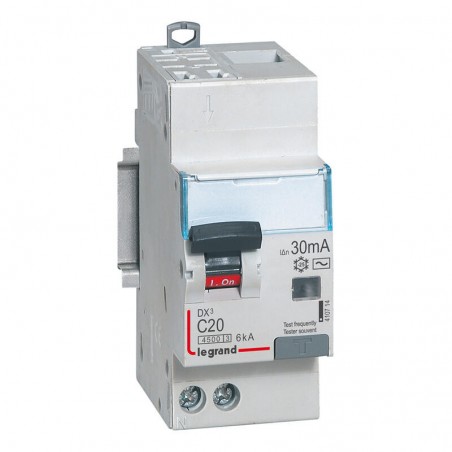 410714 Legrand  Disjoncteur différentiel 20A type AC 30mA - DX³4500 1P+N