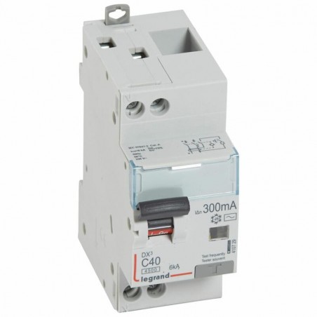 410729 Legrand  Disjoncteur différentiel 40A type AC 300mA - courbe C - DX³4500 1P+N
