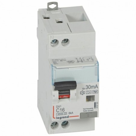 410753 Legrand  Disjoncteur différentiel 16A type F 30mA - courbe C - DX³4500 1P+N
