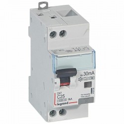 410755 Legrand  Disjoncteur différentiel 25A type F 30mA - courbe C - DX³4500 1P+N