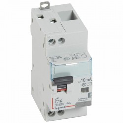 410779 Legrand  Disjoncteur différentiel  16A - type AC 10mA 1P+N DX³6000 10kA