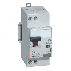 410784 Legrand  Disjoncteur différentiel  10A 30mA type AC 1P+N DX³6000 10kA